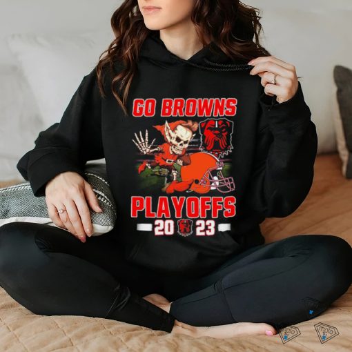 Official Official Cleveland Football Go Browns Skull Mascot Playoffs 2023 Shirt