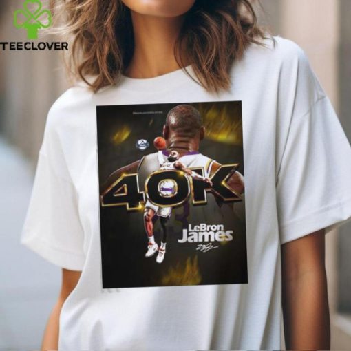 Official Official Congratulations LeBron James Reach 40K Career Points Los Angeles Lakers Classic T Shirt