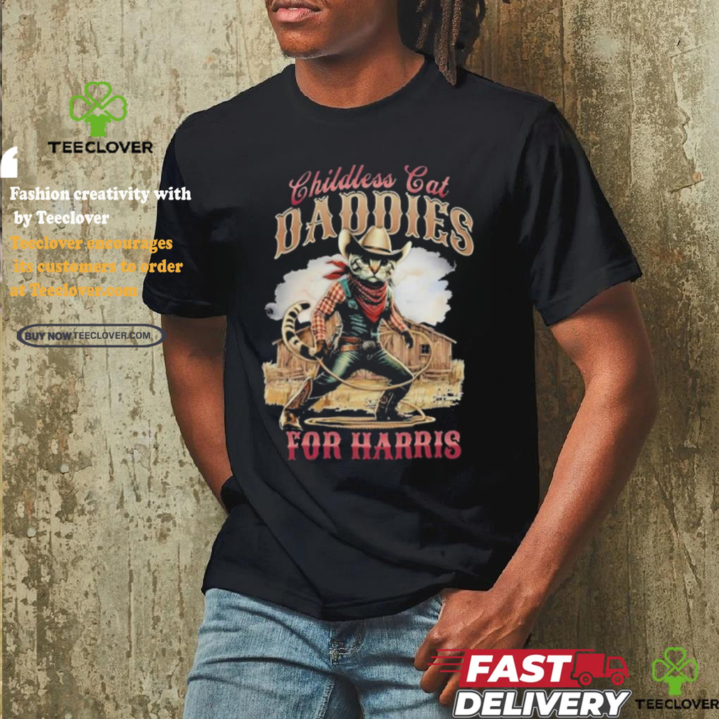 Official Official Cowboy Childless Cat Daddies For Harris Walz Shirt Official Official Cowboy Childless Cat Daddies For Harris Walz Shirt
