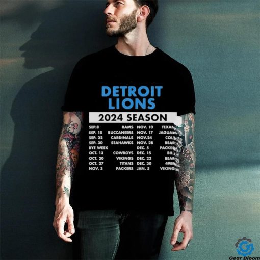 Official Official Detroit Lions Schedule 2024 Season Shirt