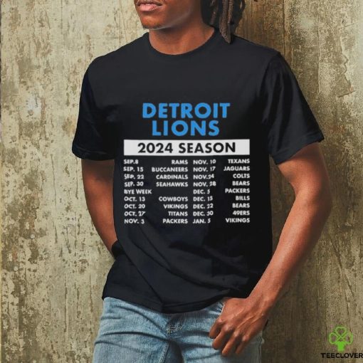Official Official Detroit Lions Schedule 2024 Season Shirt