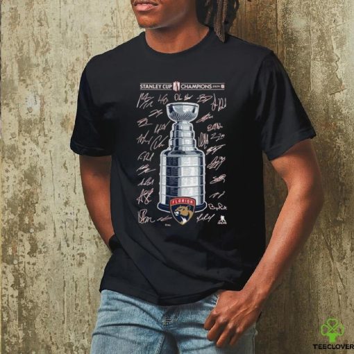 Official Official Florida Panthers 2024 Stanley Cup Champions Signature Roster T Shirt