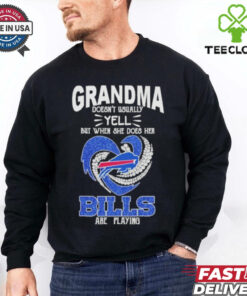 Official Official Grandma Doesn’t Usually Yell But When She Does Her Buffalo Bills Are Playing X Heart Diamonds Shirt