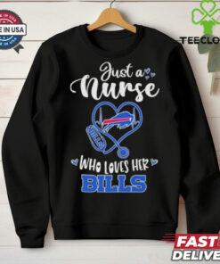 Official Just A Nurse Who Loves Her Buffalo Bills Shirt nurse and football fan design