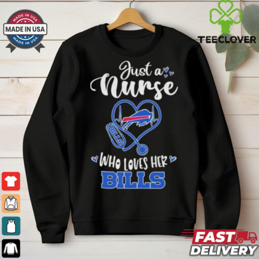Official Official Just A Nurse Who Loves Her Buffalo Bills Shirt
