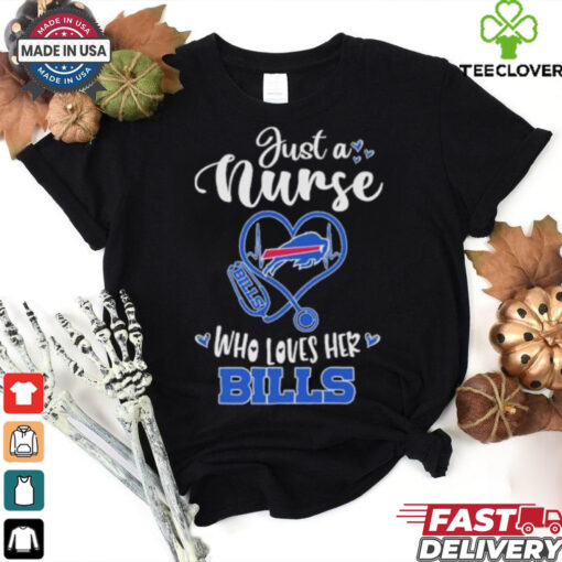 Official Official Just A Nurse Who Loves Her Buffalo Bills Shirt