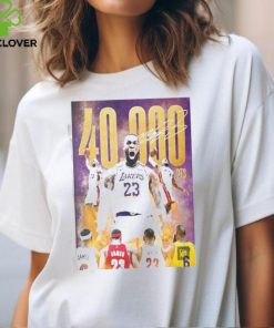 Official Official LeBron James The First Player To Ever Score 40K Points In NBA History Wall Decor Poster Shirt