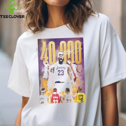 Official Official LeBron James The First Player To Ever Score 40K Points In NBA History Wall Decor Poster Shirt