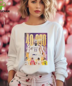 Official Official LeBron James The First Player To Ever Score 40K Points In NBA History Wall Decor Poster Shirt