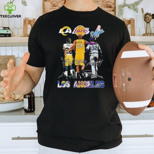 Official Official Los Angeles Sports Teams Marshall Faulk Kobe Bryant And Sandy Koufax Signatures Shirt