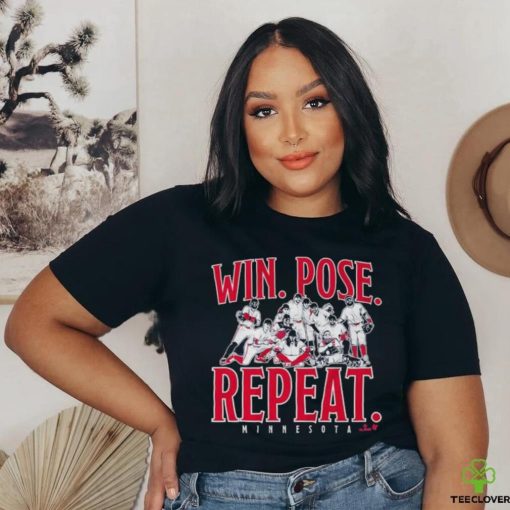 Official Official Minnesota Baseball Win Pose Repeat Shirt