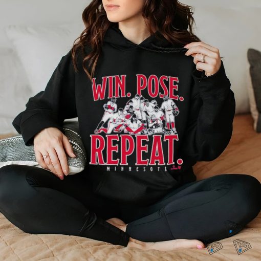 Official Official Minnesota Baseball Win Pose Repeat Shirt