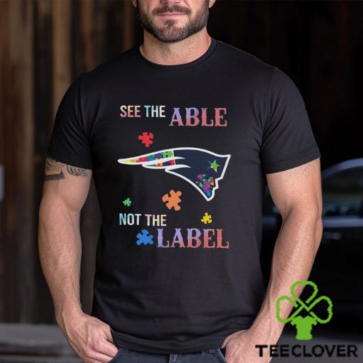 Official Official New England Patriots Autism Awareness See The Able Not The Label Shirt