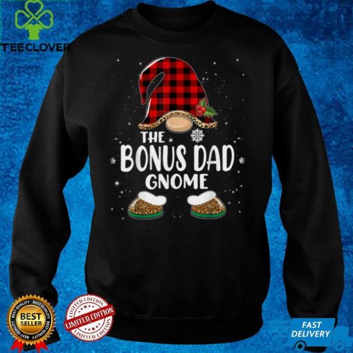 Official Official Official Bonus Dad Gnome Buffalo Plaid Matching Family Christmas Sweater Shirt