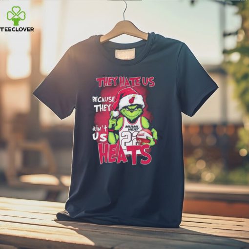 Official Official Official They Hate Us Miami Heat Basketball Santa Grinch Christmas Shirt