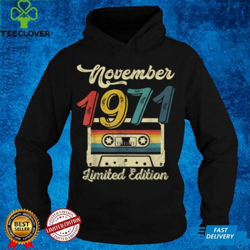Official Official Official Vintage November 1971 Cassette 50th Birthday Decorations T Shirt