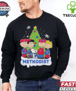 Official Official Peanuts Characters X Smu Mustangs Methodist Merry Christmas Shirt
