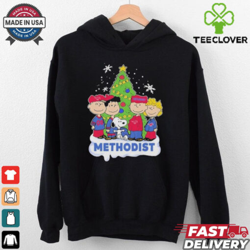 Official Official Peanuts Characters X Smu Mustangs Methodist Merry Christmas Shirt