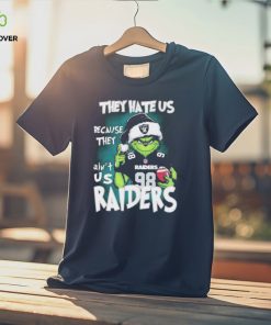 Official Official Santa Grinch Christmas Football They Hate Us Because They Ain’t Us Las Vegas Raiders Shirt
