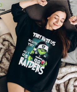 Official Official Santa Grinch Christmas Football They Hate Us Because They Ain’t Us Las Vegas Raiders Shirt