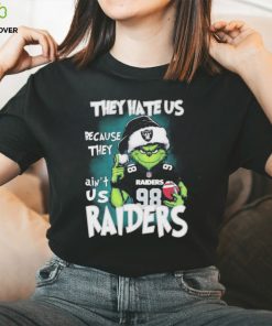 Official Official Santa Grinch Christmas Football They Hate Us Because They Ain’t Us Las Vegas Raiders Shirt