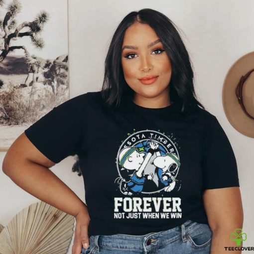 Official Official Snoopy And Charlie Brown Minnesota Timberwolves Forever Not Just When We Win Shirt
