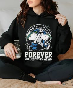 Official Official Snoopy And Charlie Brown Minnesota Timberwolves Forever Not Just When We Win Shirt