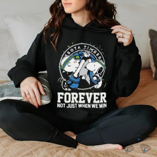 Official Official Snoopy And Charlie Brown Minnesota Timberwolves Forever Not Just When We Win Shirt