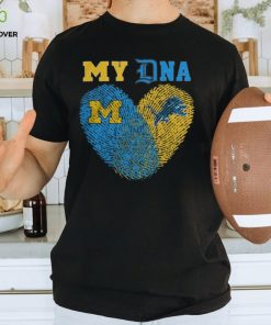 Official Official Sports My DNA Detroit Lions And Michigan Wolverines Shirts