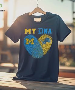 Official Official Sports My DNA Detroit Lions And Michigan Wolverines Shirts