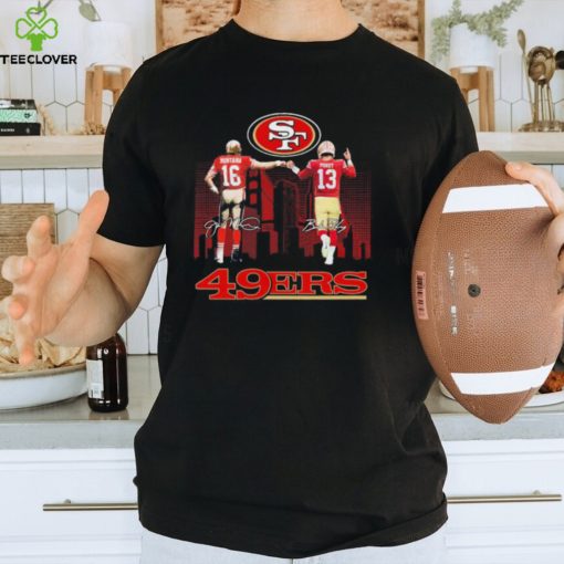 Official Official The 49ers 2023 Playoff Joe Montana And Brock Purdy Signatures Shirt