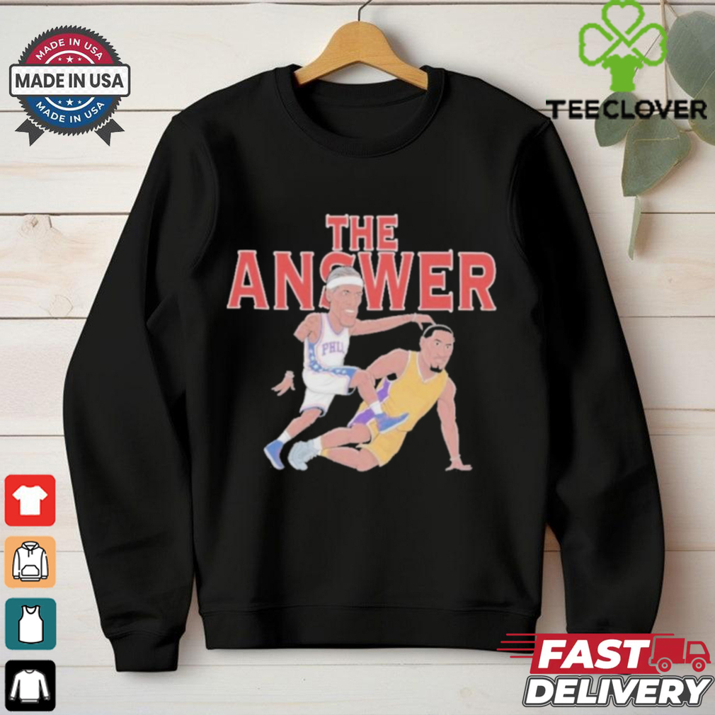 Official Official The Answer Philly 76ers Defeat Lakers shirt Official Official The Answer Philly 76ers Defeat Lakers shirt