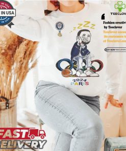 Official Official USA Basketball Gold Stephen Curry Olympic Paris 2024 Nuit Nuit Shirt