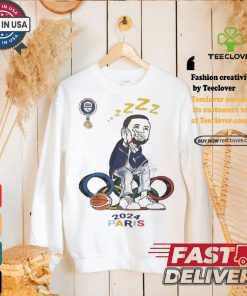 Official Official USA Basketball Gold Stephen Curry Olympic Paris 2024 Nuit Nuit Shirt