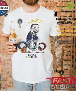 Official Official USA Basketball Gold Stephen Curry Olympic Paris 2024 Nuit Nuit Shirt