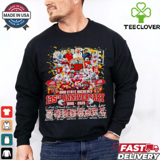 Official Ohio State Buckeyes 135th Anniversary 1890 2025 signatures shirt