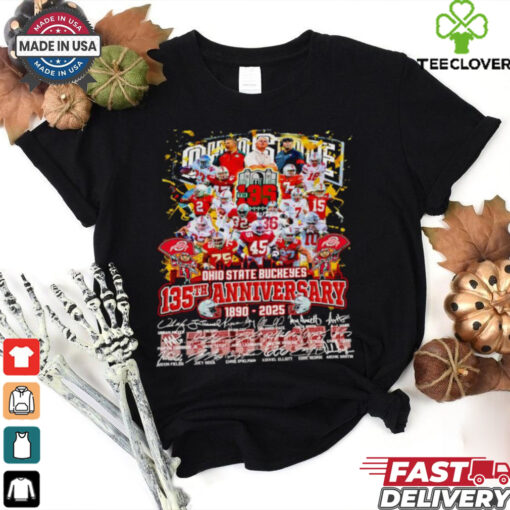 Official Ohio State Buckeyes 135th Anniversary 1890 2025 signatures shirt