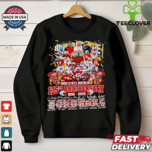 Official Ohio State Buckeyes 135th Anniversary 1890 2025 signatures shirt