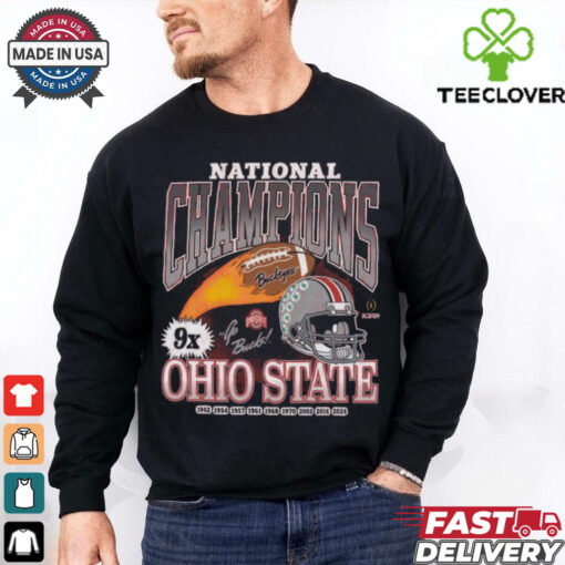 Official Ohio State Buckeyes 2024 CFP 9X National Champions Go Bucks 1942 2024 Helmet t shirt