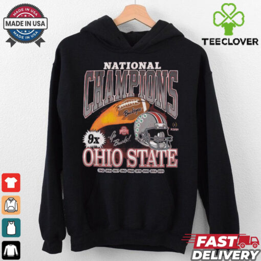 Official Ohio State Buckeyes 2024 CFP 9X National Champions Go Bucks 1942 2024 Helmet t shirt