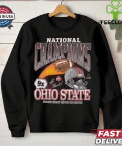Official Ohio State Buckeyes 2024 CFP 9X National Champions Go Bucks 1942 2024 Helmet t shirt