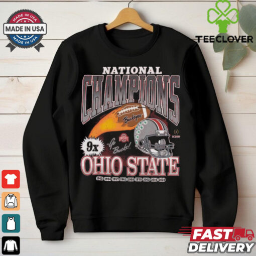 Official Ohio State Buckeyes 2024 CFP 9X National Champions Go Bucks 1942 2024 Helmet t shirt