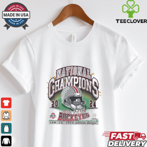 Official Ohio State Buckeyes 2024 CFP National Championship Jan 20 2024 Atlanta Georgia Helmet t shirt