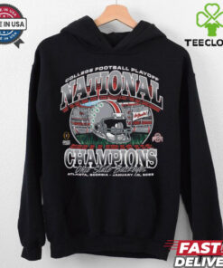 Official Ohio State Buckeyes 2024 College Football Playoff National Champions Atlanta Georgia Jan 20 2025 Helmet t shirt