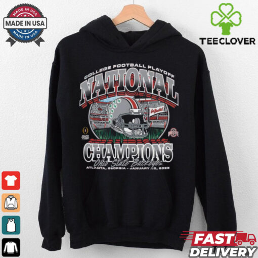 Official Ohio State Buckeyes 2024 College Football Playoff National Champions Atlanta Georgia Jan 20 2025 Helmet t shirt
