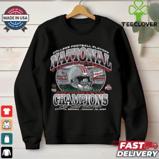 Official Ohio State Buckeyes 2024 College Football Playoff National Champions Atlanta Georgia Jan 20 2025 Helmet t shirt