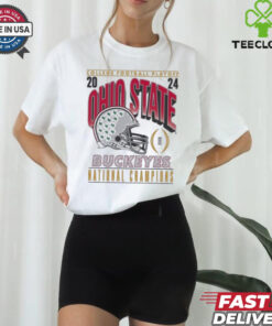 Official Ohio State Buckeyes 2024 College Football Playoff National Champions Big Helmet t shirt