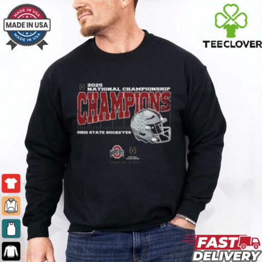 Official Ohio State Buckeyes 2025 College Football National Champions Vintage Style With Helmet Unisex T Shirt