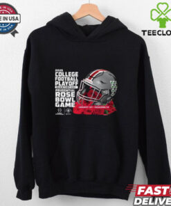 Official Ohio State Buckeyes 2025 Rose Bowl Game T-Shirt for College Football Playoffs Quarterfinals on January 1st.