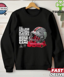 Official Ohio State Buckeyes 2025 Rose Bowl Game T-Shirt for College Football Playoffs Quarterfinals on January 1st.